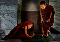 Boy monks at play © Dick Prior - 2nd=