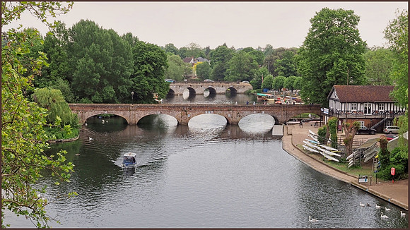 Tramway Bridge from Restaurant Balcony by Michael Robertson-Smith